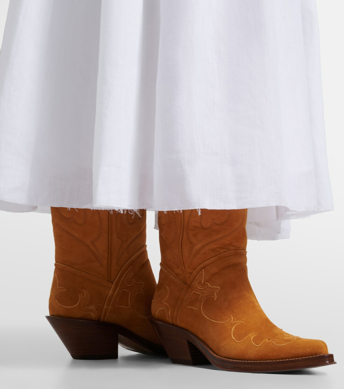 Gabriela Hearst Capitana suede cowboy boots