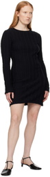 Filippa K Black Rolled Edge Minidress