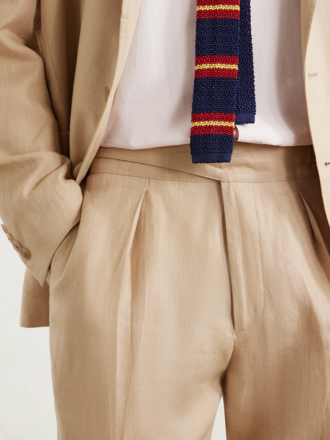 Polo Ralph Lauren - Straight-Leg Pleated Linen Suit Trousers - Neutrals