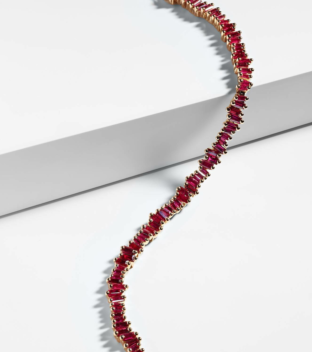 Suzanne Kalan Bold 18kt rose gold bracelet with rubies