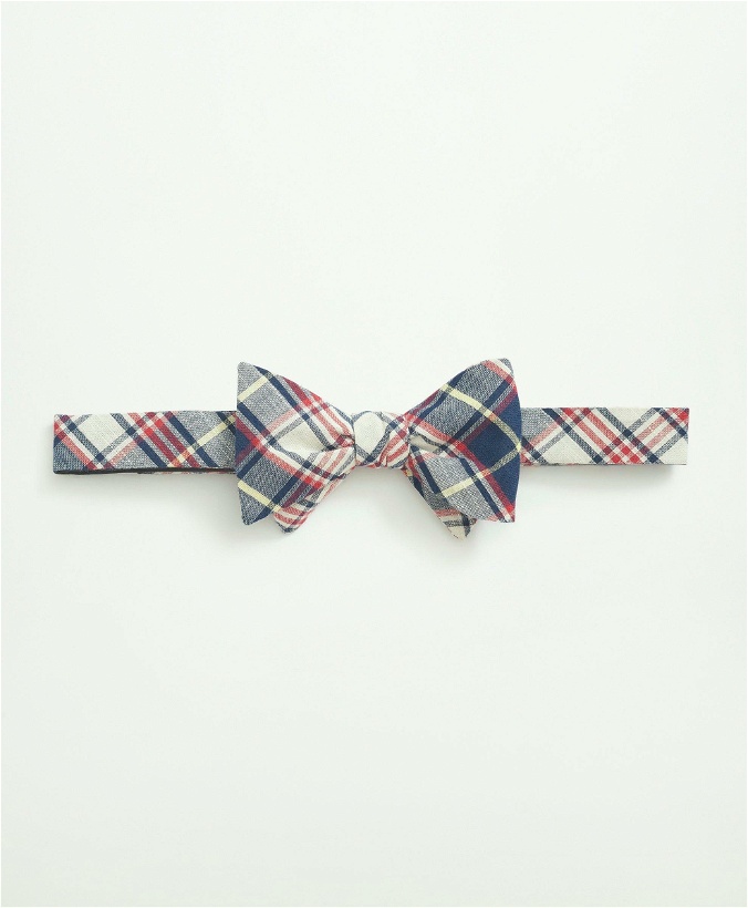 Photo: Brooks Brothers Men's Cotton Madras Bow Tie | Ivory