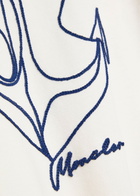 Moncler Embroidered Cotton T-shirt White