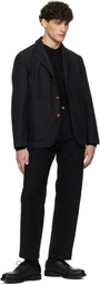 Uniform Bridge Black Canvas Carpenter Trousers