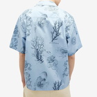 Wooyoungmi Men's Marine Print Vacation Shirt in Blue