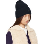 Moncler Navy Wool & Cashmere Blend Beanie