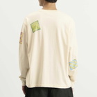 Story mfg. Men's Grateful Long Sleeve T-Shirt in Ecru Patchwork Bear