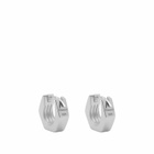 Miansai Men's Utility Huggie Earring in Polished Silver 