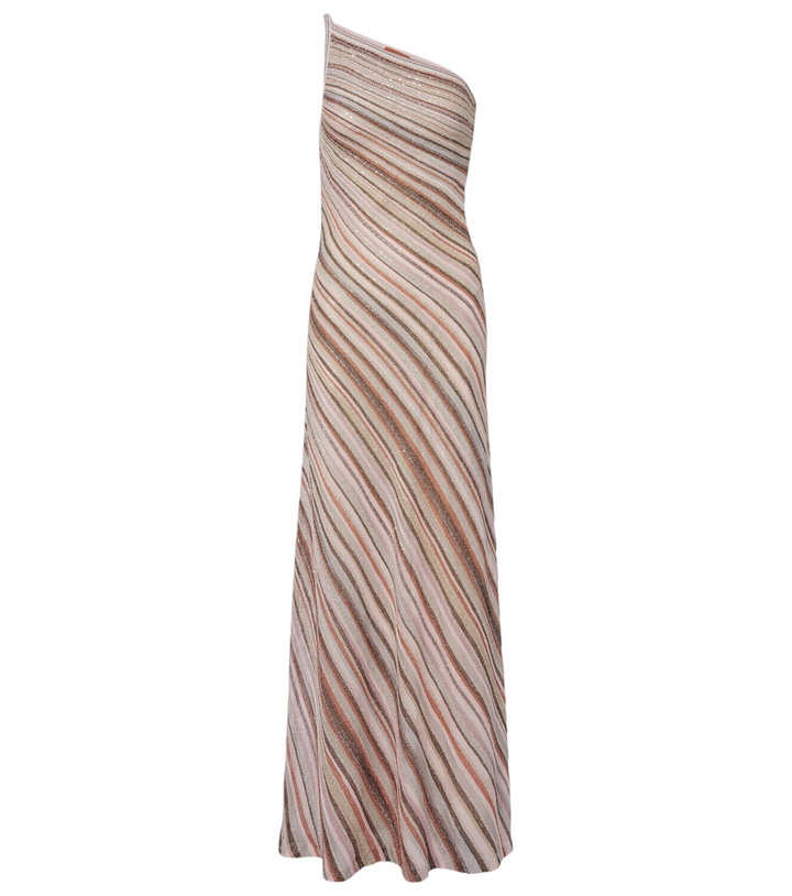 Photo: Missoni Sequined one-shoulder lamé maxi dress