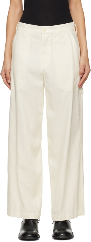 Photo: Y's Off-White Work Trousers