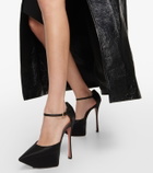 Amina Muaddi Yigit satin platform pumps