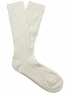 Zegna - Ribbed Cashmere-Blend Socks