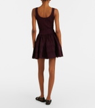 Alaïa Ribbed-knit scalloped minidress