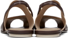 MM6 Maison Margiela Brown Anatomic Numeric Slingback Sandals