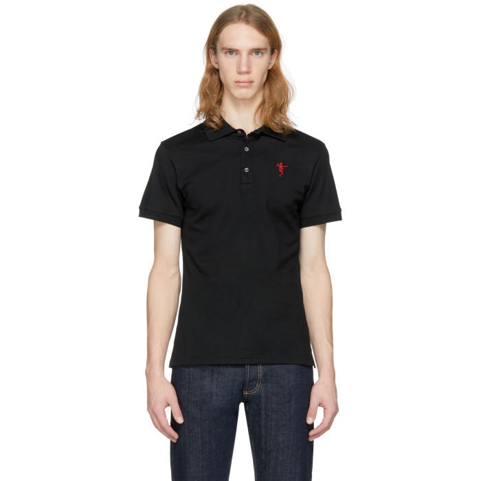 Photo: Alexander McQueen Black Dancing Skeleton Polo