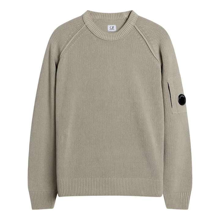 Photo: C.P. Company Men's Chenille Knit Lens Jumper in Flint Grey