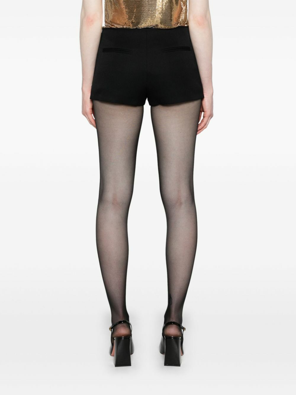 パンツ THE ATTICO Women Shorts  Burmudas 24A247WCP43W046 100 Black The Attico Black Tailored Wool Mini Shorts The Attico