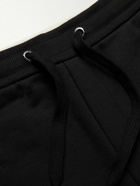 Valentino - Wide-Leg Logo-Print Colour-Block Cotton-Jersey Drawstring Shorts - Black