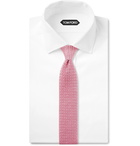 TOM FORD - 7.5cm Knitted Silk Tie - Men - Pink