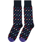 Paul Smith Navy Kool Dot Socks