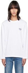 A.P.C. White Oliver Long Sleeve T-Shirt