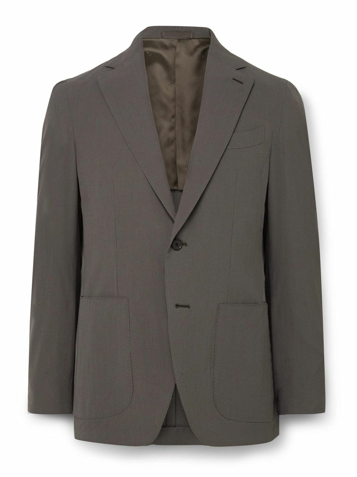 Caruso - Aida Super 150s Wool and Silk-Blend Seersucker Suit Jacket ...