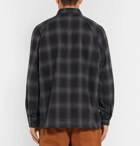 Beams - Checked Brushed-Cotton Overshirt - Men - Gray