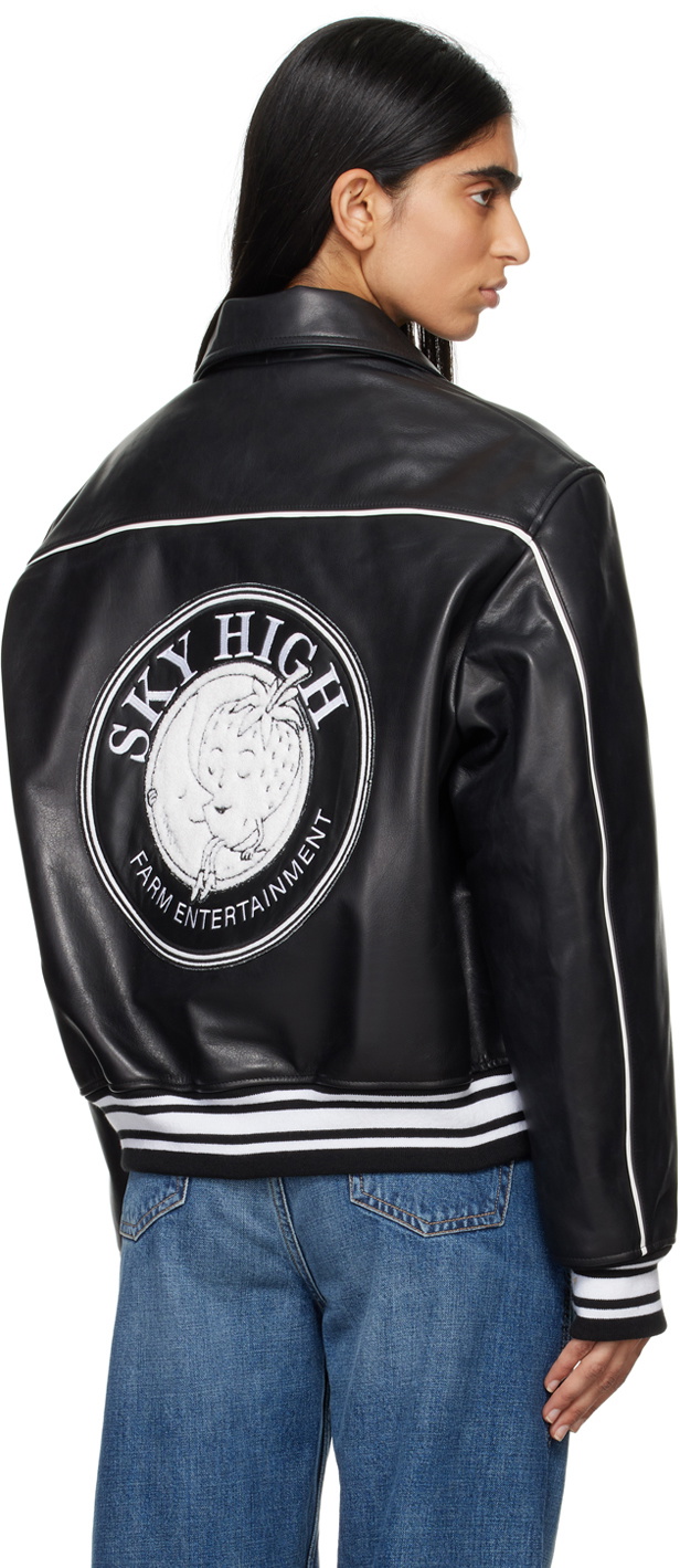 Sky High Farm Workwear Black 'Sky High Entertainment' Leather Jacket
