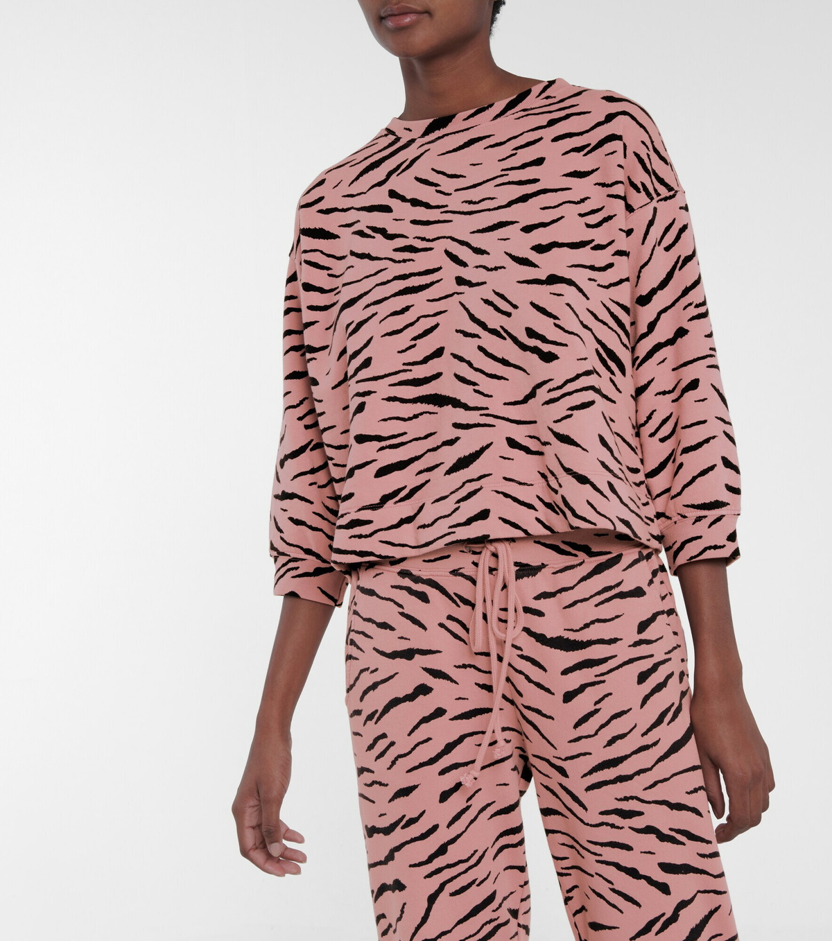 Velvet - Hilda zebra-print cotton sweatshirt