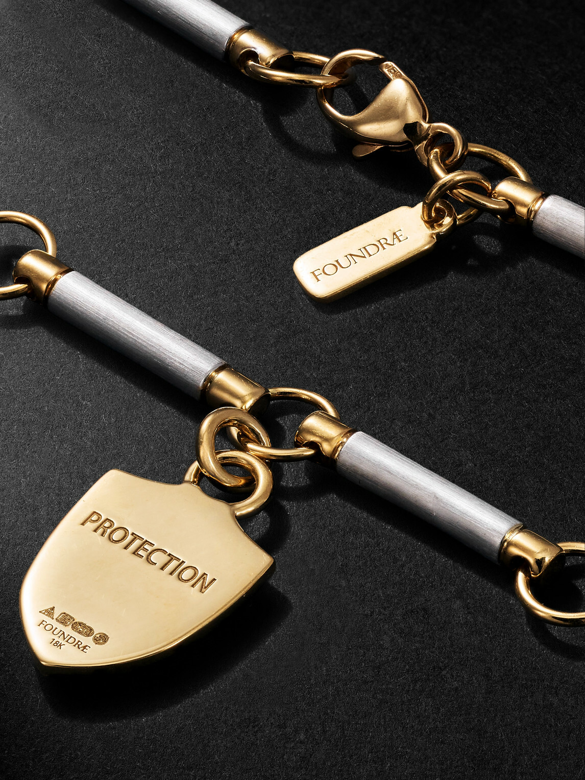 Foundrae - 18-Karat White and Yellow Gold Diamond Bracelet