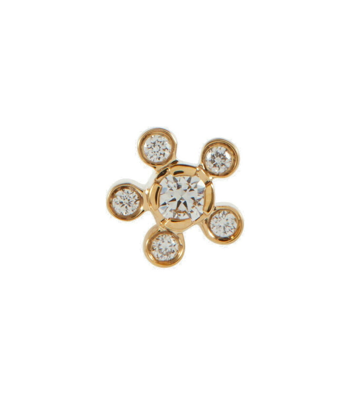 Photo: Sophie Bille Brahe Petit Soleil de Fleur 18kt gold single earring with diamonds