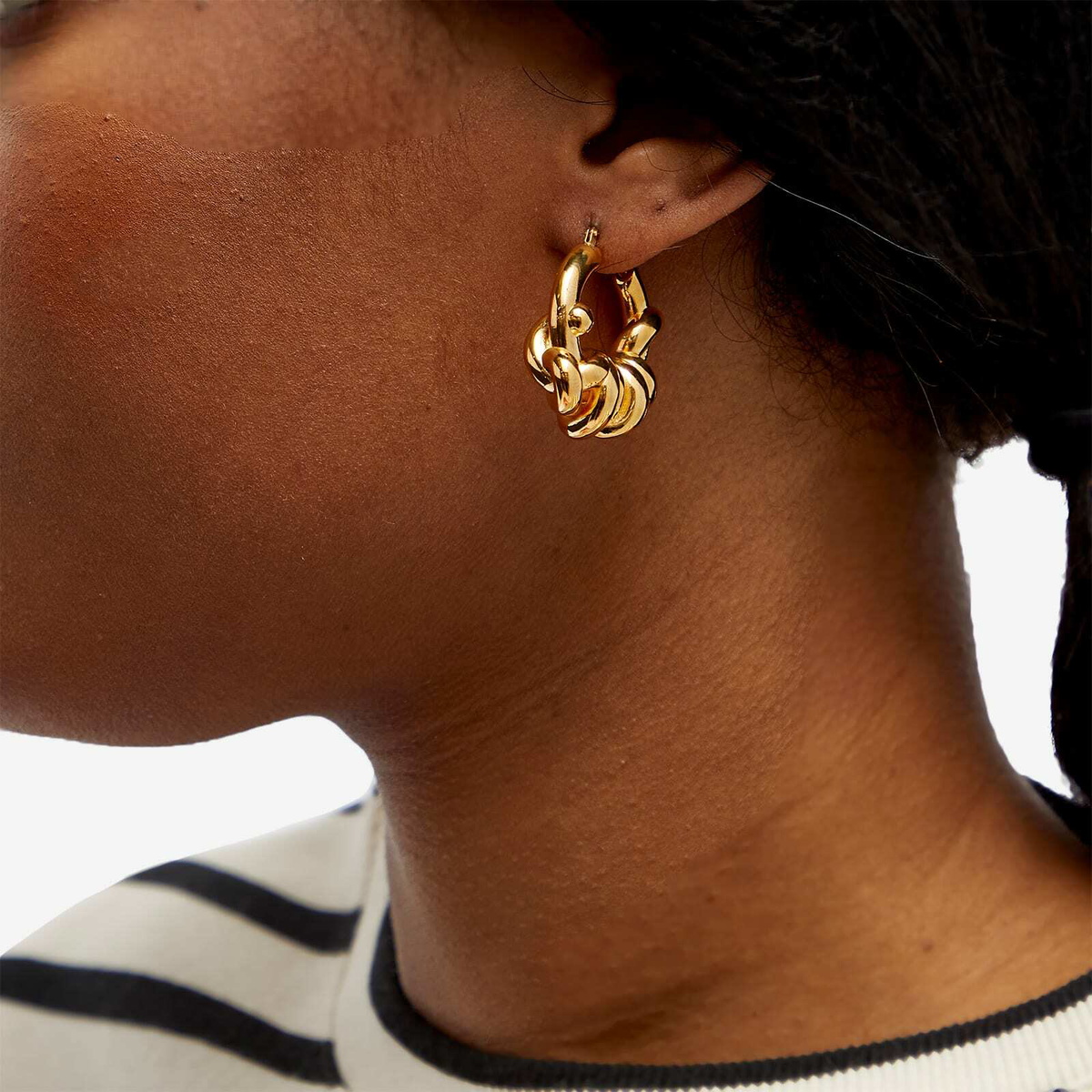 Jil Sander Women's Massive Knots Earrings 2 in Sunflower Jil
