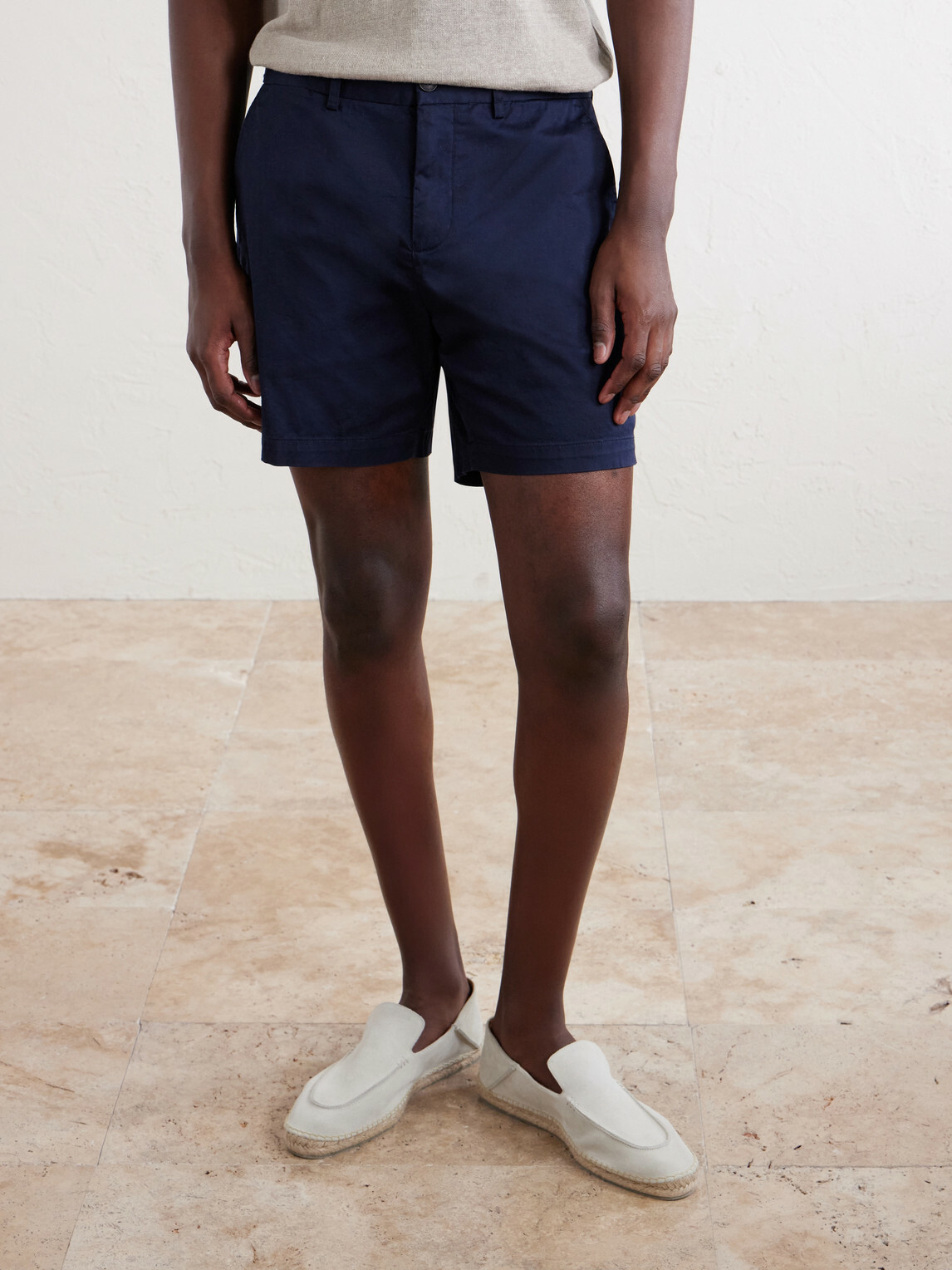 Onia - Straight-Leg Cotton-Blend Shorts - Blue