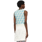 Ashley Williams Brown and Off-White Mohair Devil and Dolphin Vest