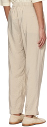 LEMAIRE Beige Pleated Trousers