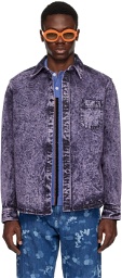 Marni Purple Button Denim Shirt
