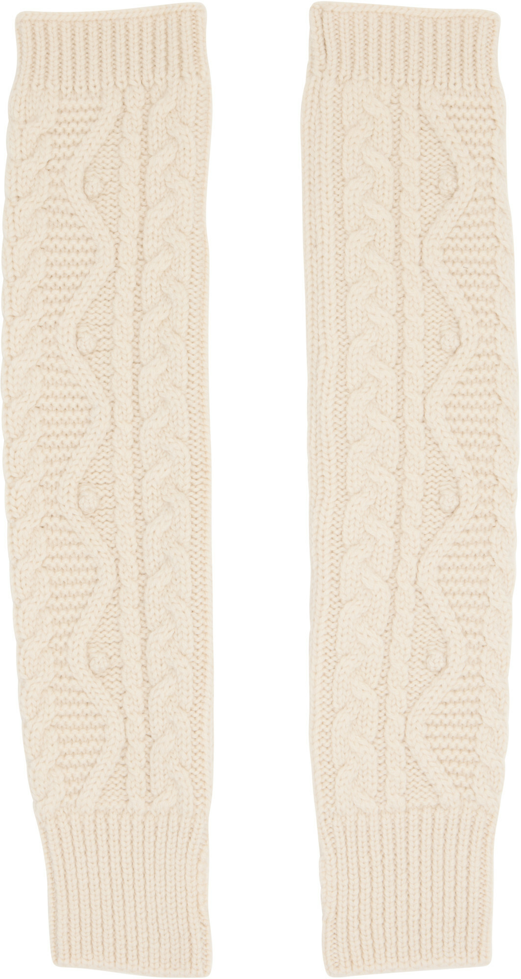 mfpen Off-White Cable Knit Sleeve Warmers