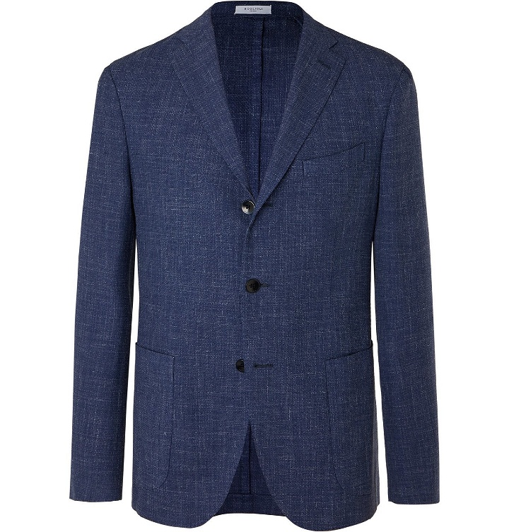 Photo: Boglioli - Slim-Fit Unstructured Virgin Wool-Blend Suit Jacket - Blue