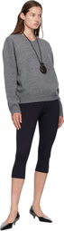 COOR Gray Wool V-Neck Sweater