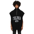 Telfar Black Wrap Sweater