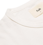 Folk - Embroidered Cotton-Jersey T-Shirt - Men - White