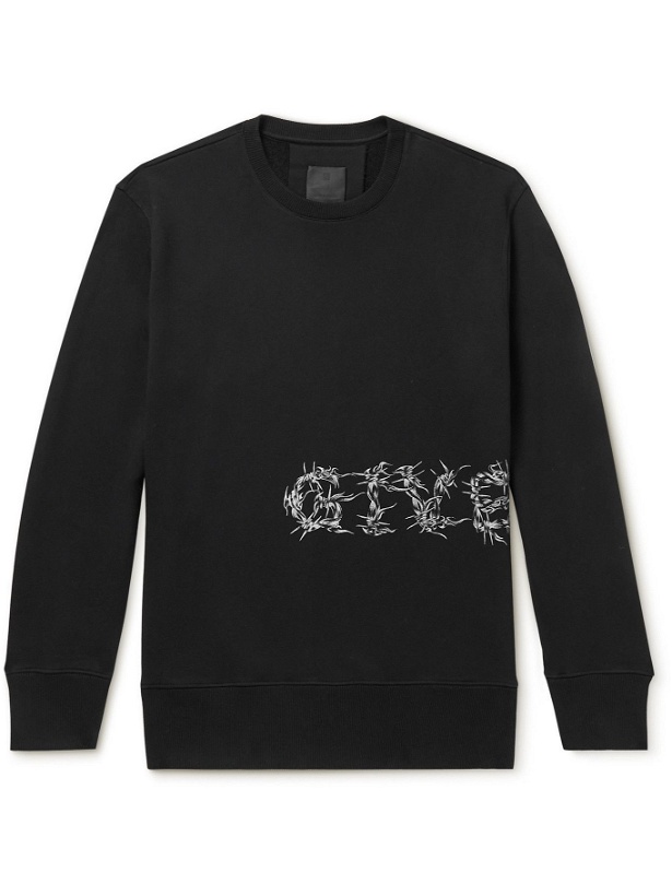 Photo: Givenchy - Logo-Print Cotton-Jersey Sweatshirt - Black