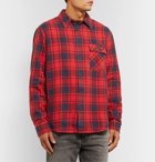 Nudie Jeans - Sten Checked Cotton-Flannel Shirt - Red