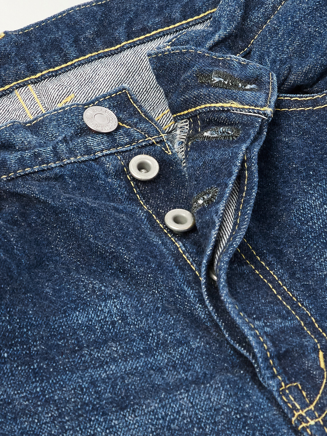 Remi Relief - 1954 Straight-Leg Cropped Distressed Jeans - Blue
