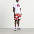 By Parra Men's Abstract Mountain Swim Shorts in Red