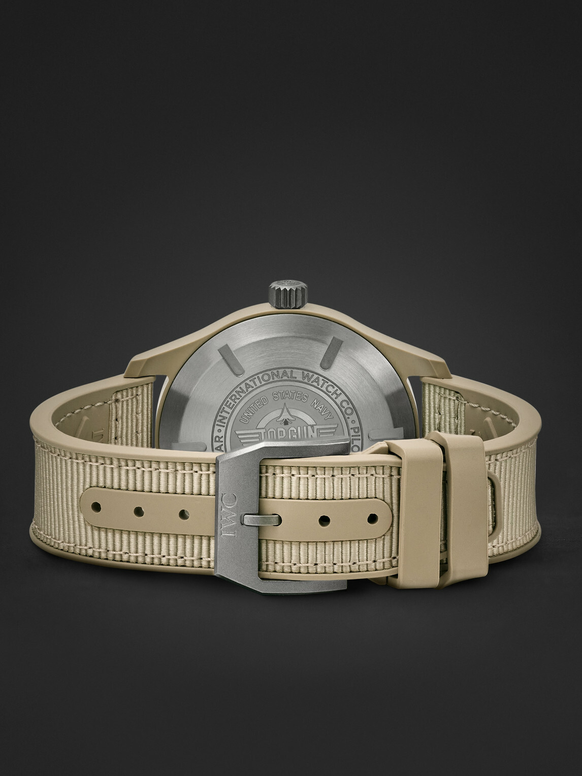 IWC Schaffhausen - Pilot's Top Gun Mojave Desert Automatic 41mm Ceramic, Rubber and Grosgrain Watch, Ref. No.: IW328106