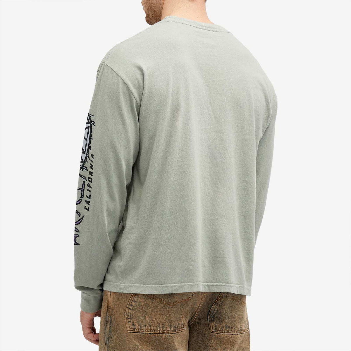 Brain Dead Men's Bio Dog Long Sleeve T-Shirt in Seagrass