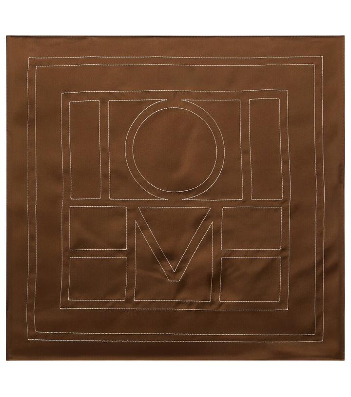 Photo: Toteme Embroidered monogram silk scarf