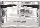 Alexander McQueen Silver Croc Skull Card Holder