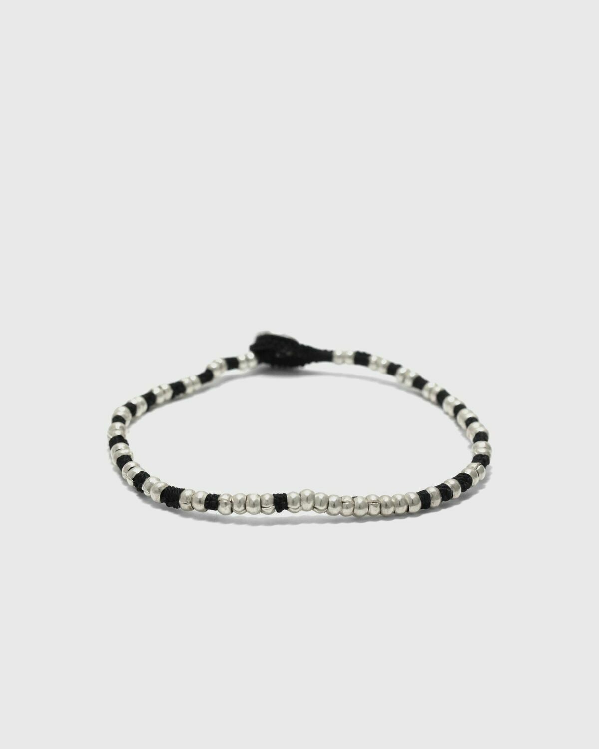 MIKIA Silver beads black/silver Mens Jewellery