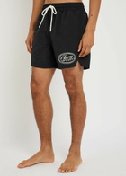 Cherry Los Angeles Five Star Logo-embroidered Nylon Swim Shorts Black